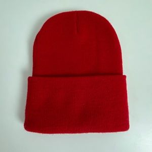 Classic Red Beanie Unisex Like New